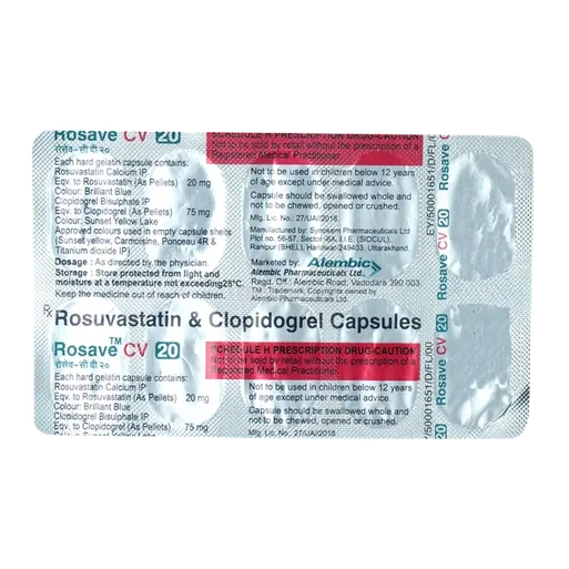 rosave cv 20mg capsule 10's